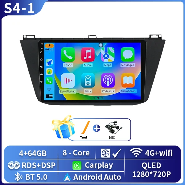 Android 16 Carplay Auto Radio Voor Volkswagen Tiguan 2 Mk 2016 2017 2018 2019 Multimedia Video Player Navigatie GPS stereo