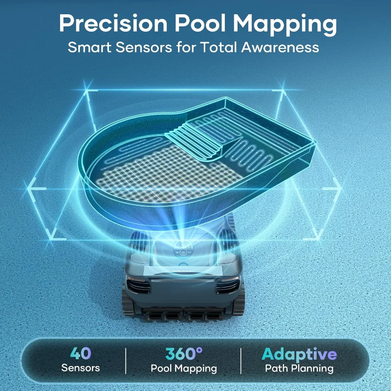 Aiper Scuba X1 Pro Max All-in-One Pool Cleaning Robot, Pool Mapping, Adaptive Path, 8500 GPH Power, TVC Engine