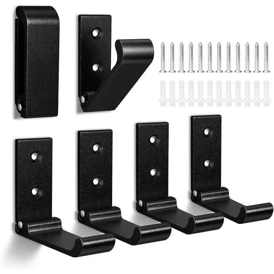 

6 шт. складные крючки для одежды из алюминиевого сплава 100, алюминиевое настенное крепление, черные стильные складные крючки для ванной комнаты, спальни, гостиной, кухни