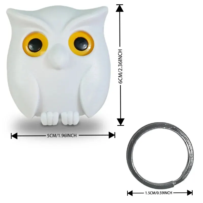 Hooks Owl Magnetic Key Hook Auto Blinking Cute Hooks No Punch Storage Hooks Kitchen Home Wall Decoration Hooks