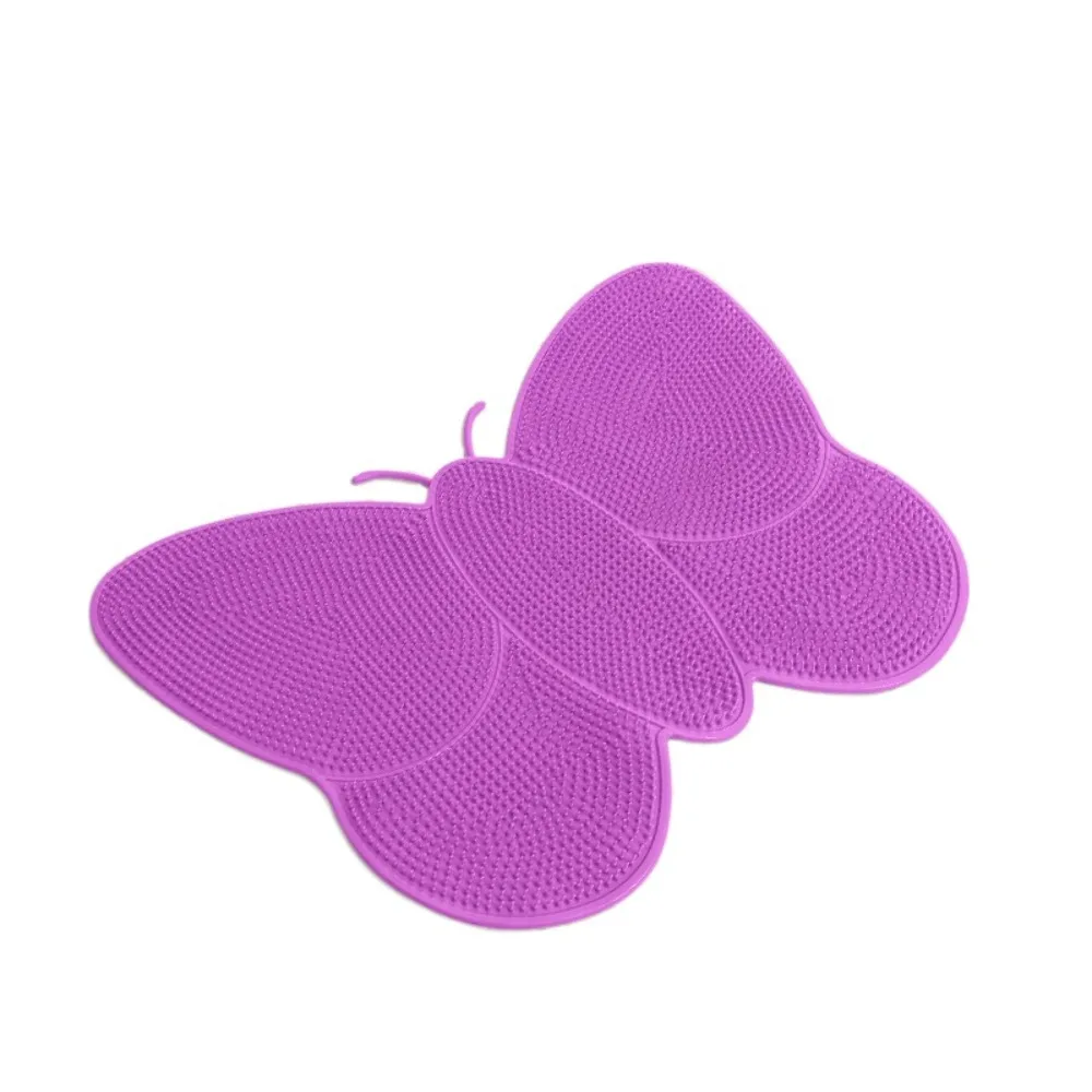 

Креативная нескользящая подушка для ванной комнаты, массажная подушка с рисунком бабочки и присоской, удобный коврик для душа, скребок для ног, туалет