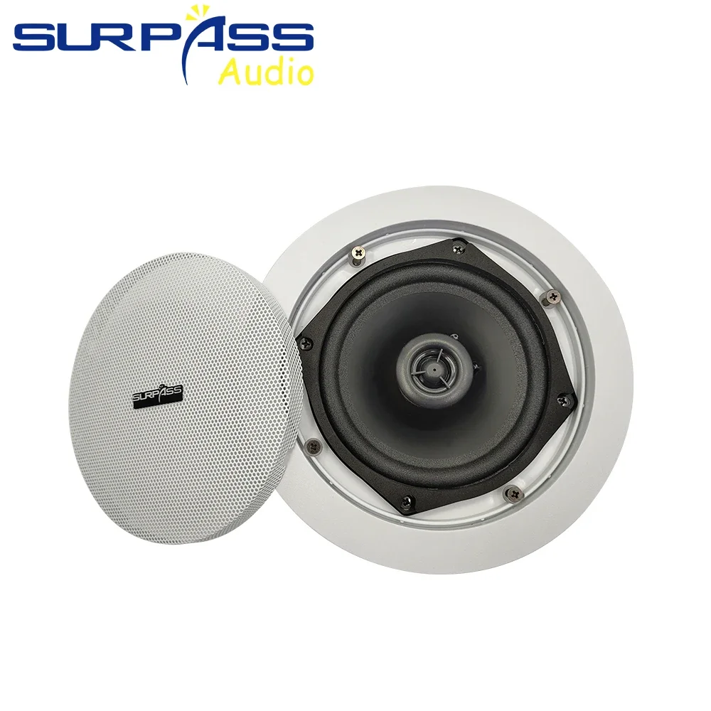 

SURPASS Простая установка Потолочный пассивный динамик 5 дюймов 8 Ом Постоянное сопротивление Вход PA Потолочные колонки для домашнего настенного усилителя