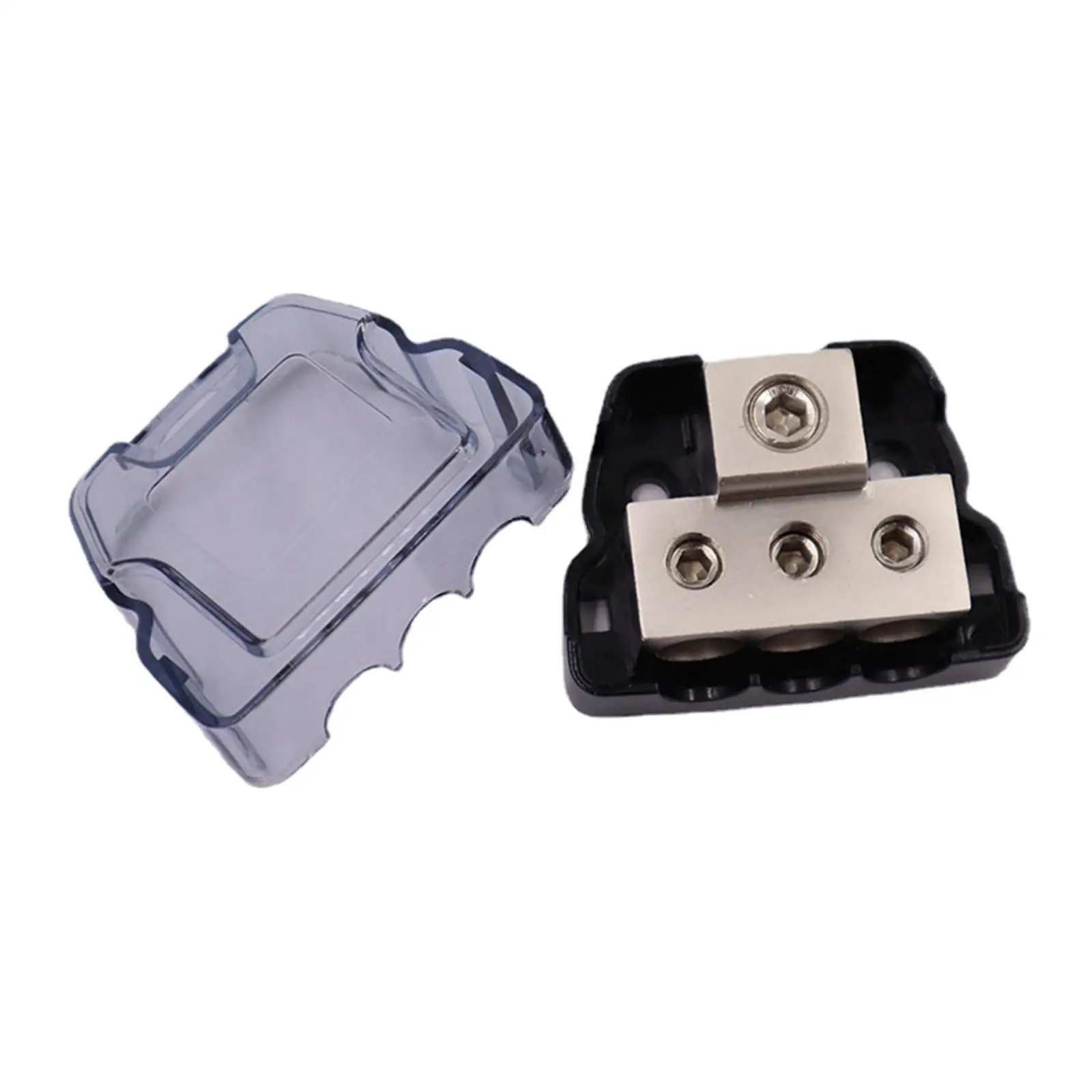 Car Audio Power Distribution Block 3 Way Wire Distribution 1x 0 Gauge AWG in, 3x 4 Gauge AWG Out Fits for Boat Vehicles Auto Car