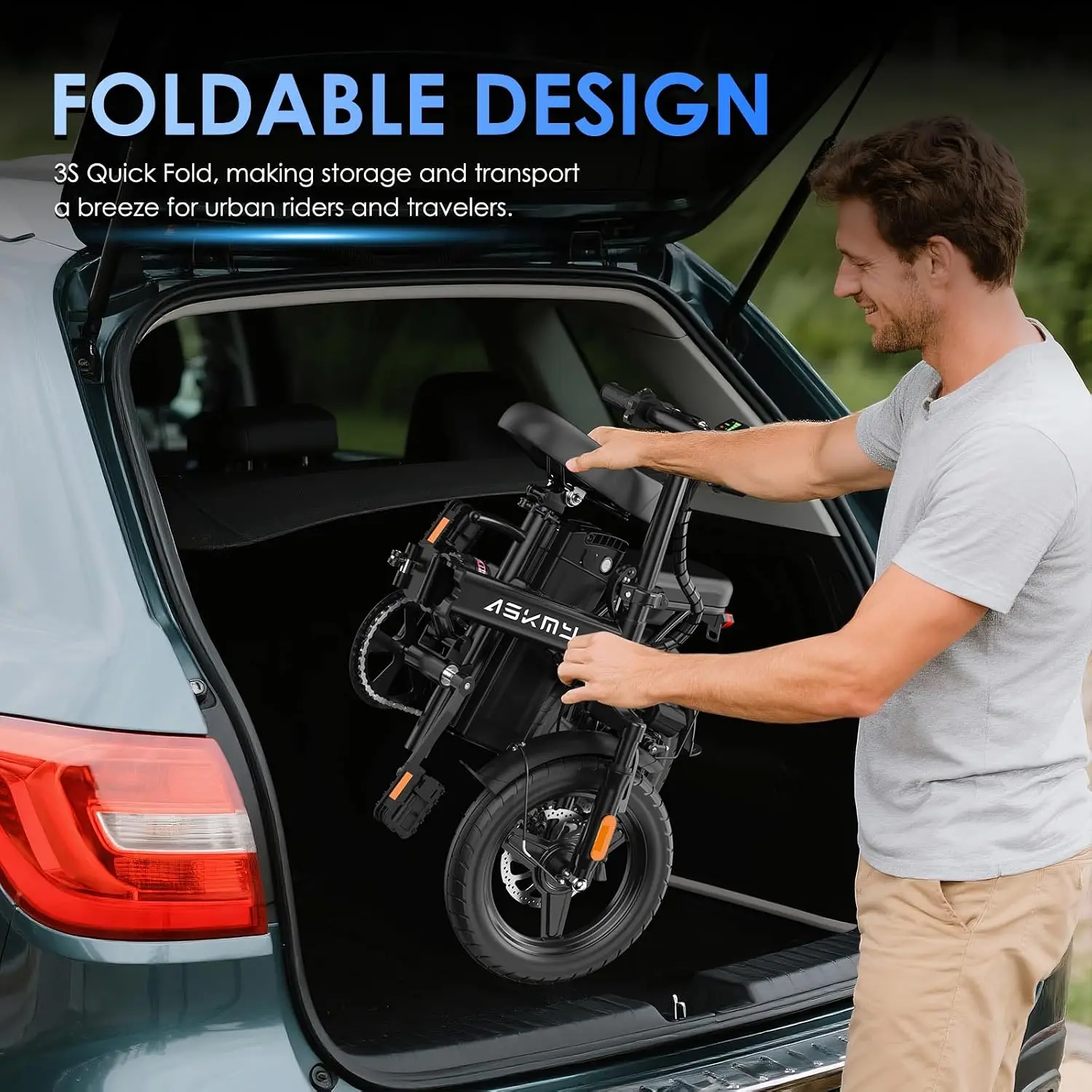 Foldable Electric Bike 14 Inch Commuting Ebike, Customized