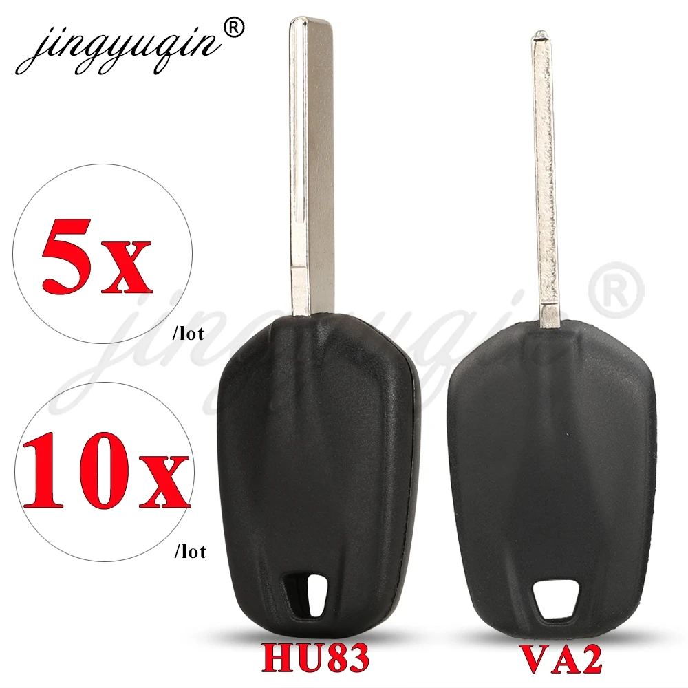 

5/10 шт. VA2/HU83 Необрезанное лезвие, пустой транспондер, чехол для автомобильного ключа, брелок для Peugeot 308 508, подходит для Citroen C2 C4 C3 DS, без чипа