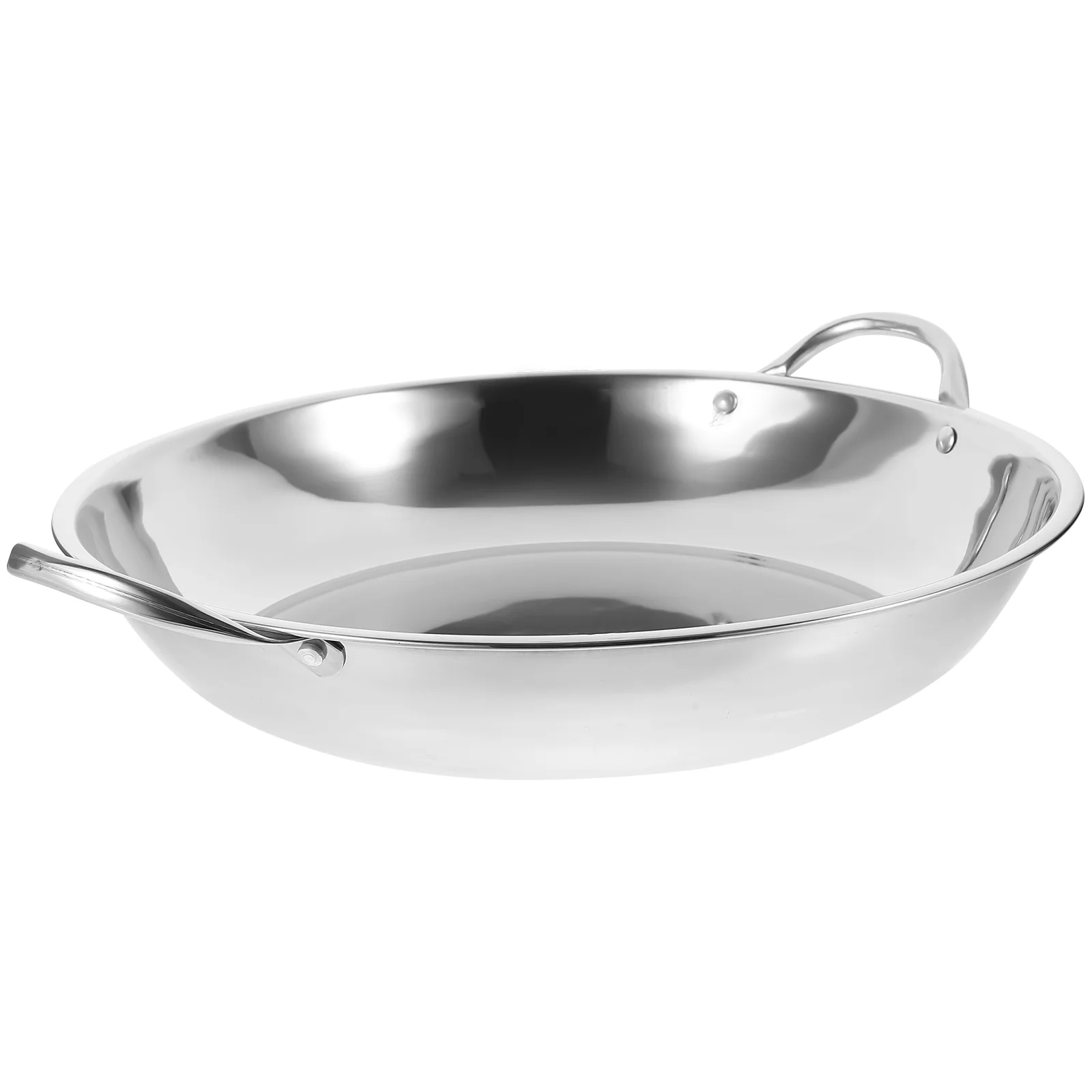 

Stainless Steel Griddle Convenient Handle Cooking Pan Ramen Pot with Cover Restaurant Pans for