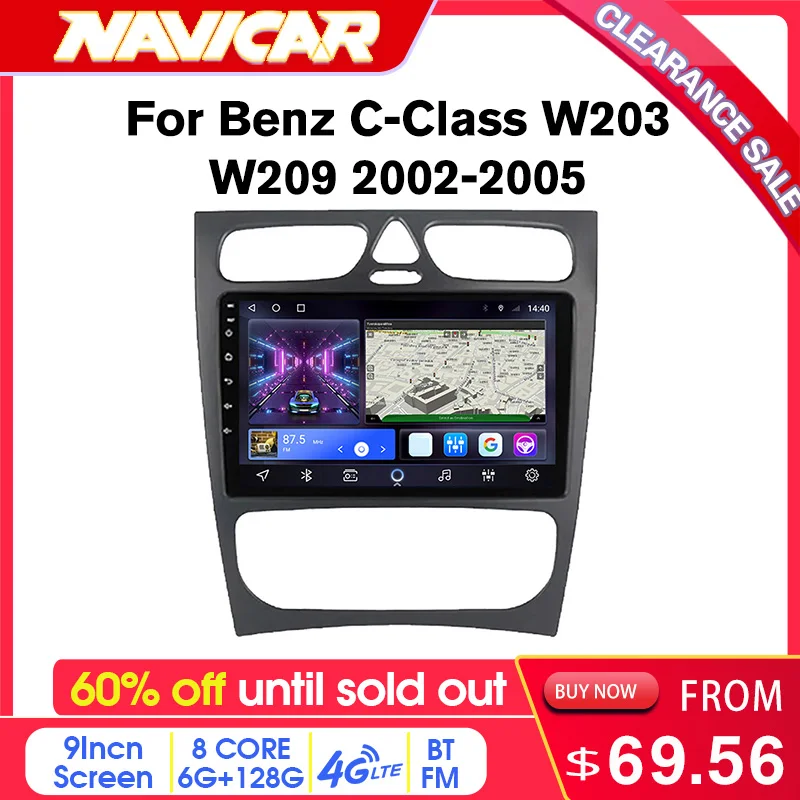 

Clearance 60% off Android10 Car Radio For Mercedes Benz C-Class W203 C200 C320 C350 CLK W209 2002-2005 Stereo Receiver GPS DSP