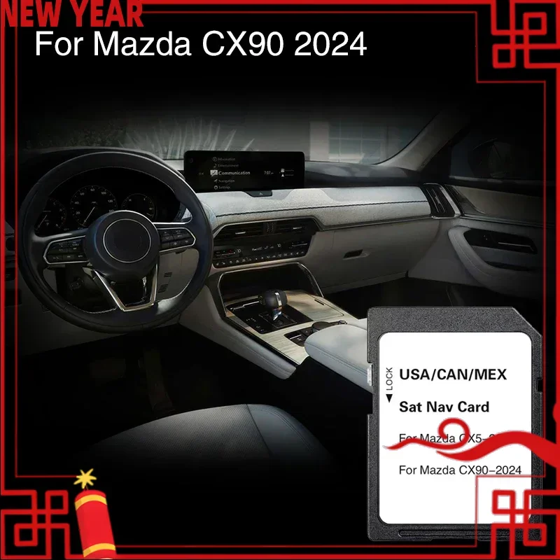 

Используйте SD-карту для Mazda CX 90 2024, обновленная Автомобильная Gps-карта, SD-карта памяти, сменная Cid, США, CAN, MX