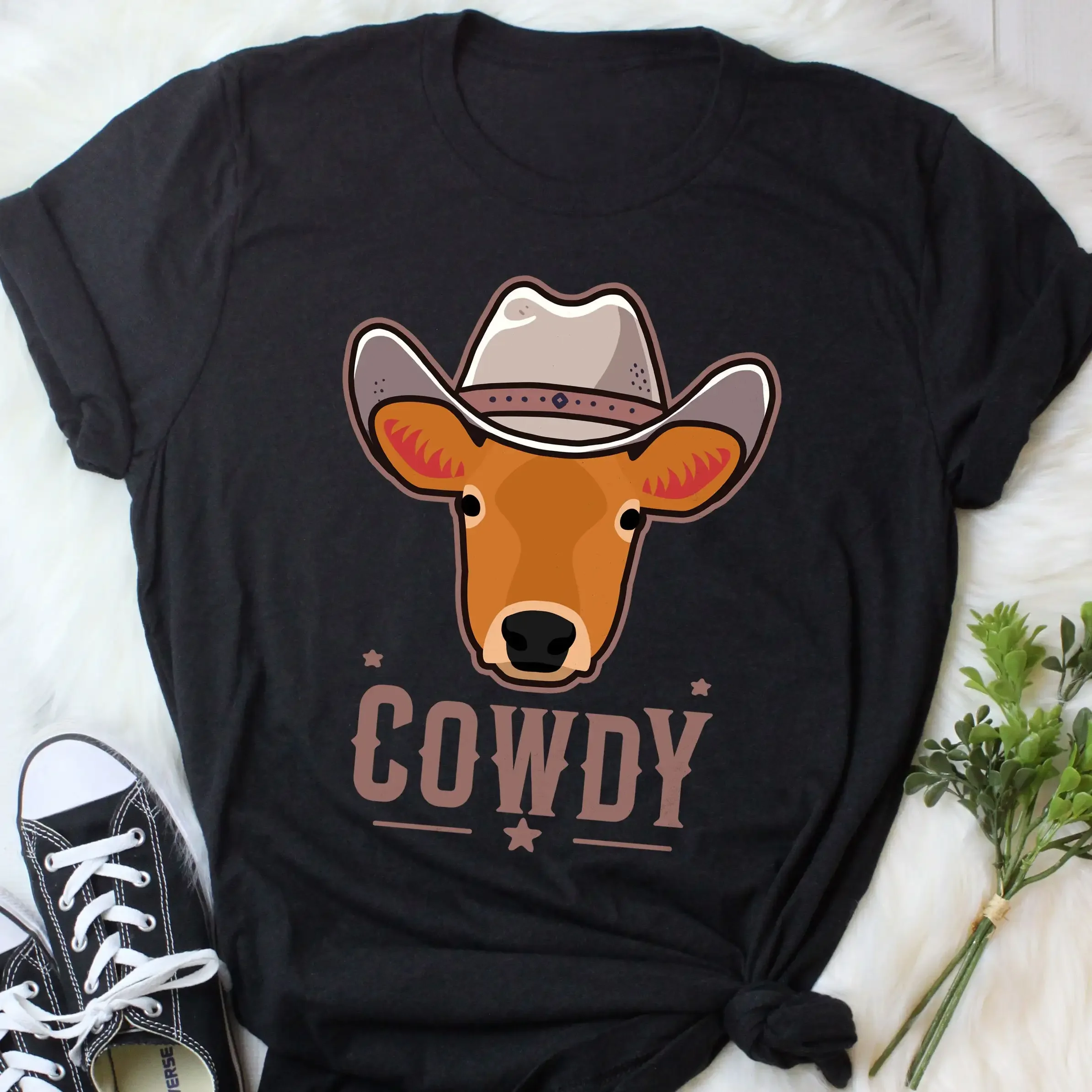 Jersey Cow T Shirt Funny Cowboy Lover Cowdy Cute Howdy Western Texas Meme Farm Farmer Rancher Homestead