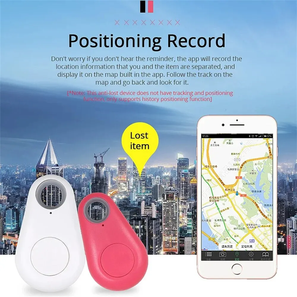 Mini Fashion Smart Dog Pets Bluetooth 4.0 GPS Tracker Anti Lost Alarm Tag Wireless Child Bag Wallet Finder Locator 2PCS