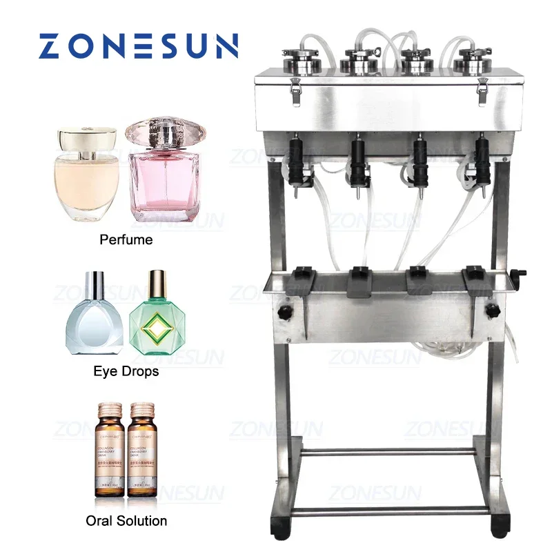 

ZONESUN Perfume Eye Drops Oral Solution Cosmetic Liquid Vial Bottle Vacuum Filling Machine Water Filler