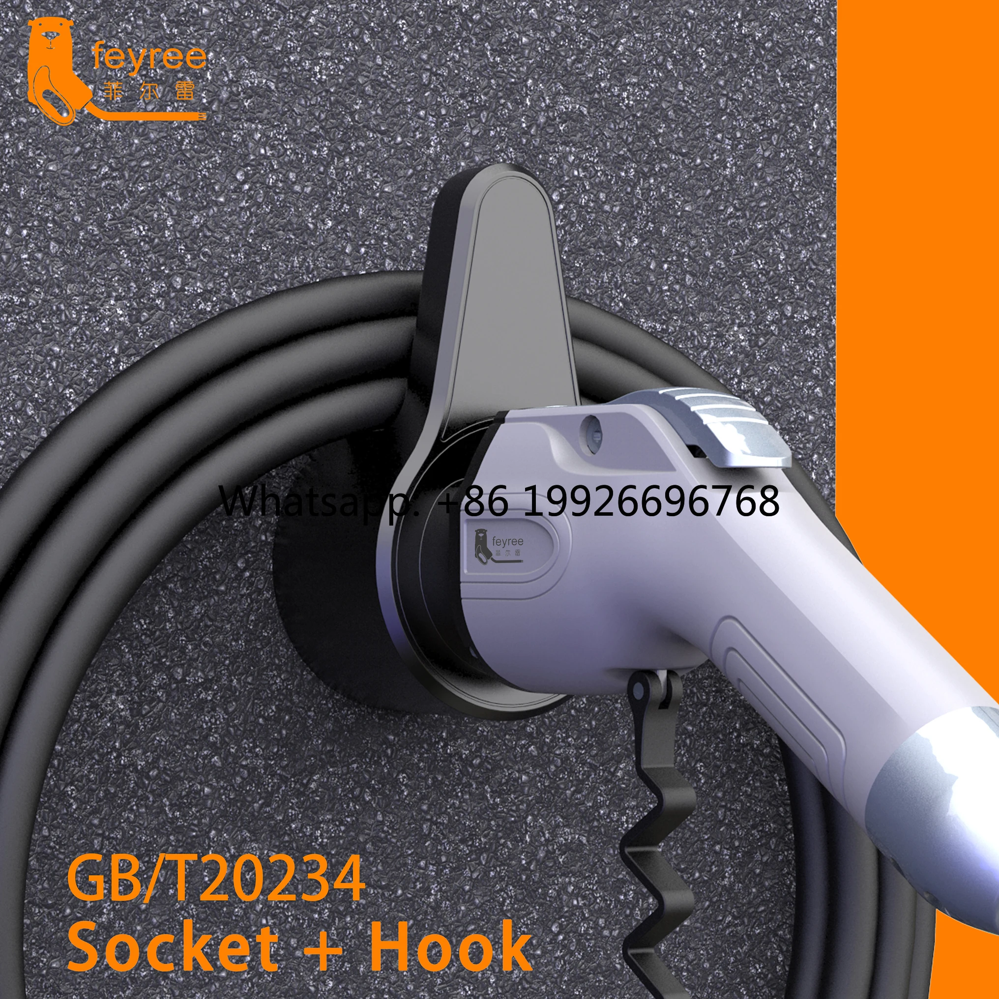 

Feyree GBT Charging Pile Plug Holder for New Energy Car Ev Charger AC Vehicle Tools Wallbox Portable Level 2 Charging Station