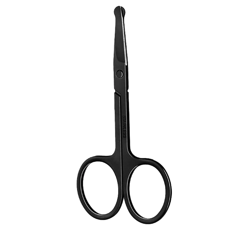 Stainless Steel Nose Hair Shears For Personal Care Facial Hair Removal And Ear Nose Eyebrow Trimming