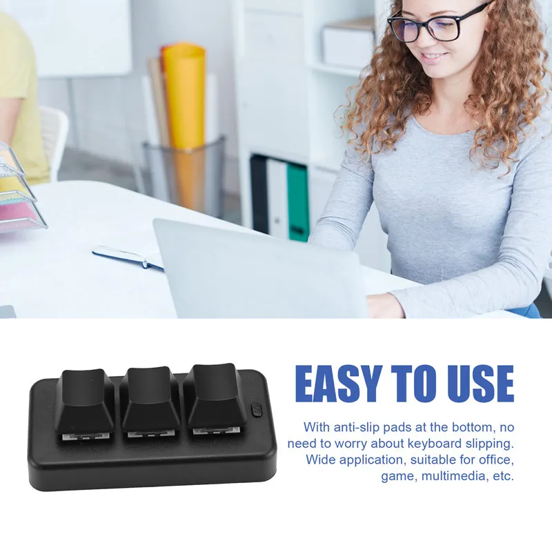 A42I-MK321 Progammable Macro Mini Keyboard 3 Mode Mechanical Keyboard Gaming Keypad For Game Multimedia