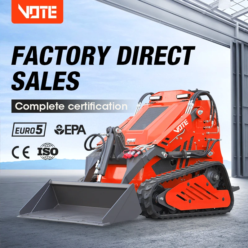 

Factory Wholesale Prices Skid Steer Loader 4x4 500kg EURO5 EPA Diesel Engine High Digging Power Wheel Loaders