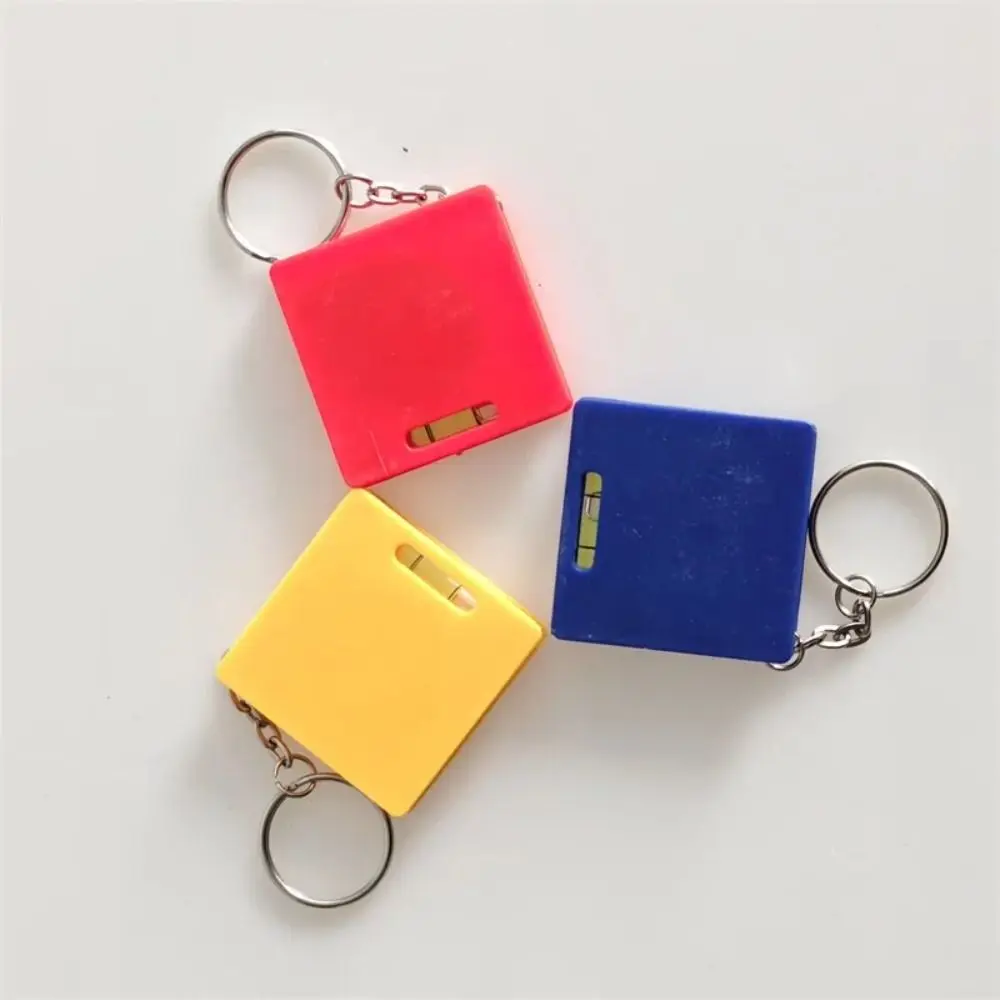 Multifunctional 1M Retractable Ruler Keychain Square Mini Measure Tape Pocket Centimeter Construction Tools Steel Tape Measure