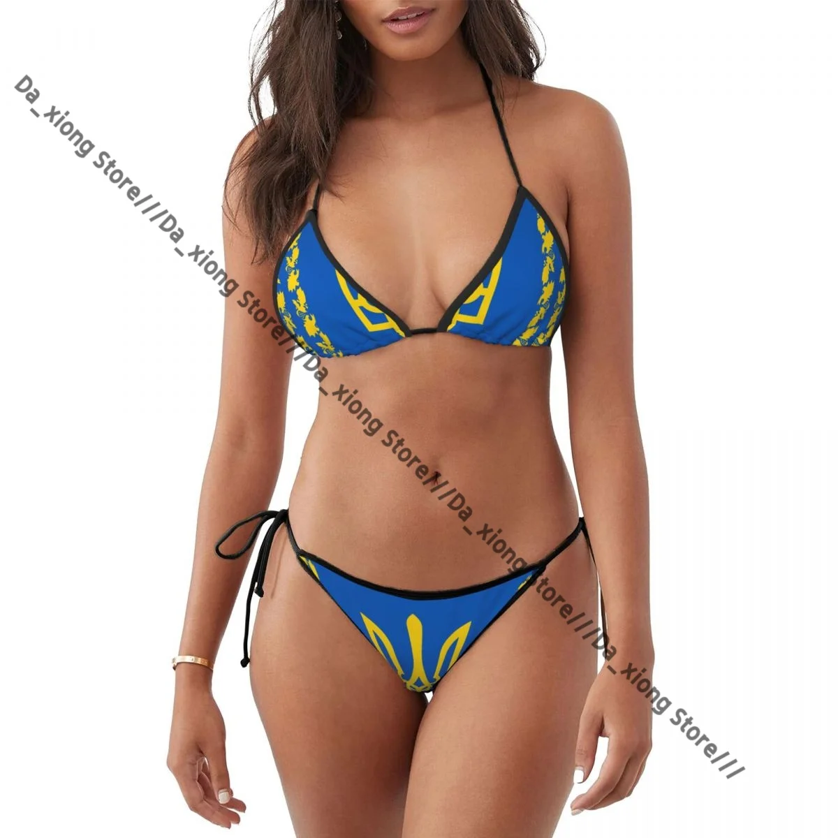 Traje de baño de mujer Conjunto de bikini sexy Traje de baño Bandera del presidente de Ucrania Traje de baño de dos piezas