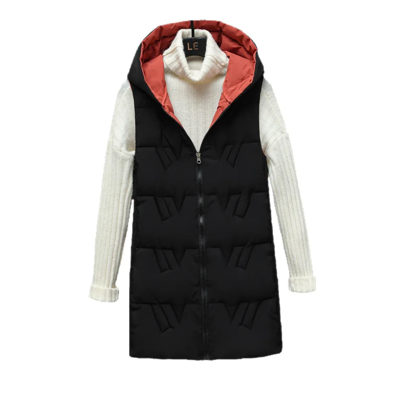 Vest women's winter medium and long vest Korean version autumn and winter down cotton vest