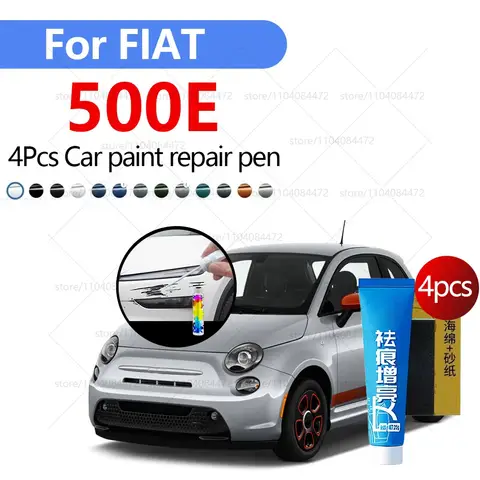 Billackreparationspenna för 2013-2025 FIAT 500E Lackreparationstillbehör 4 st Svart Vit Grön Guld Blå Röd Grå 8 best sales 500 öre - №1