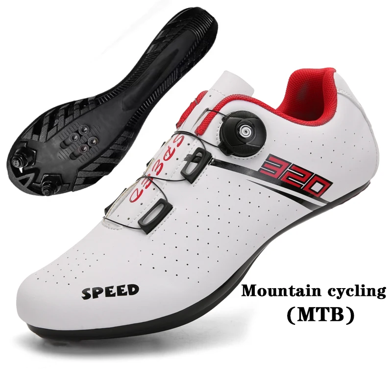 Cycling Sneaker MTB Men Sport Road Bike Boots Flat Racing Speed Sneakers Trail Mountain Bicycle Footwear Spd Pedal Cycling Shoes