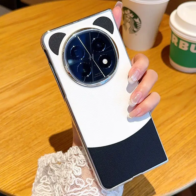 

For HUAWEI mate X6 Case New Electroplated Silver Edge Panda Color Ultra-thin Drop-proof Cover For HUAWEI mate X6 Funda