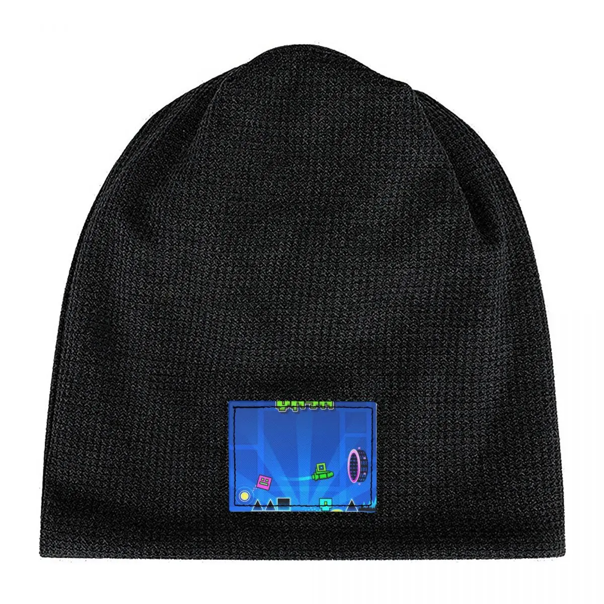 Video Game Geometry Dash Skullies Beanies Hats Warm Autumn Winter Outdoor Cap Fleece-Lined Bonnet Caps for Unisex Adult