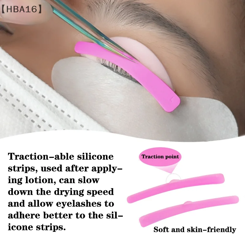 1Pair Silicone Eyelash Perming Lash Lift Stripe Lashes Rods Lifting Eyelash Curler Compensator With Traction Point Perm Tool