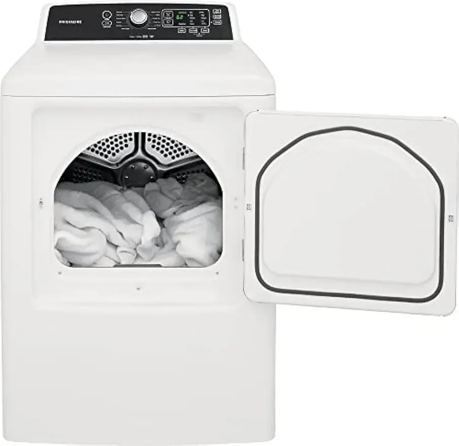 6.7 cu. ft. Large Capacity Free Standing Electric Dryer, 10 dry cycles, Quick Dry, Active Wear, Sanitize, Eco Dry, Anti-Wrinkle