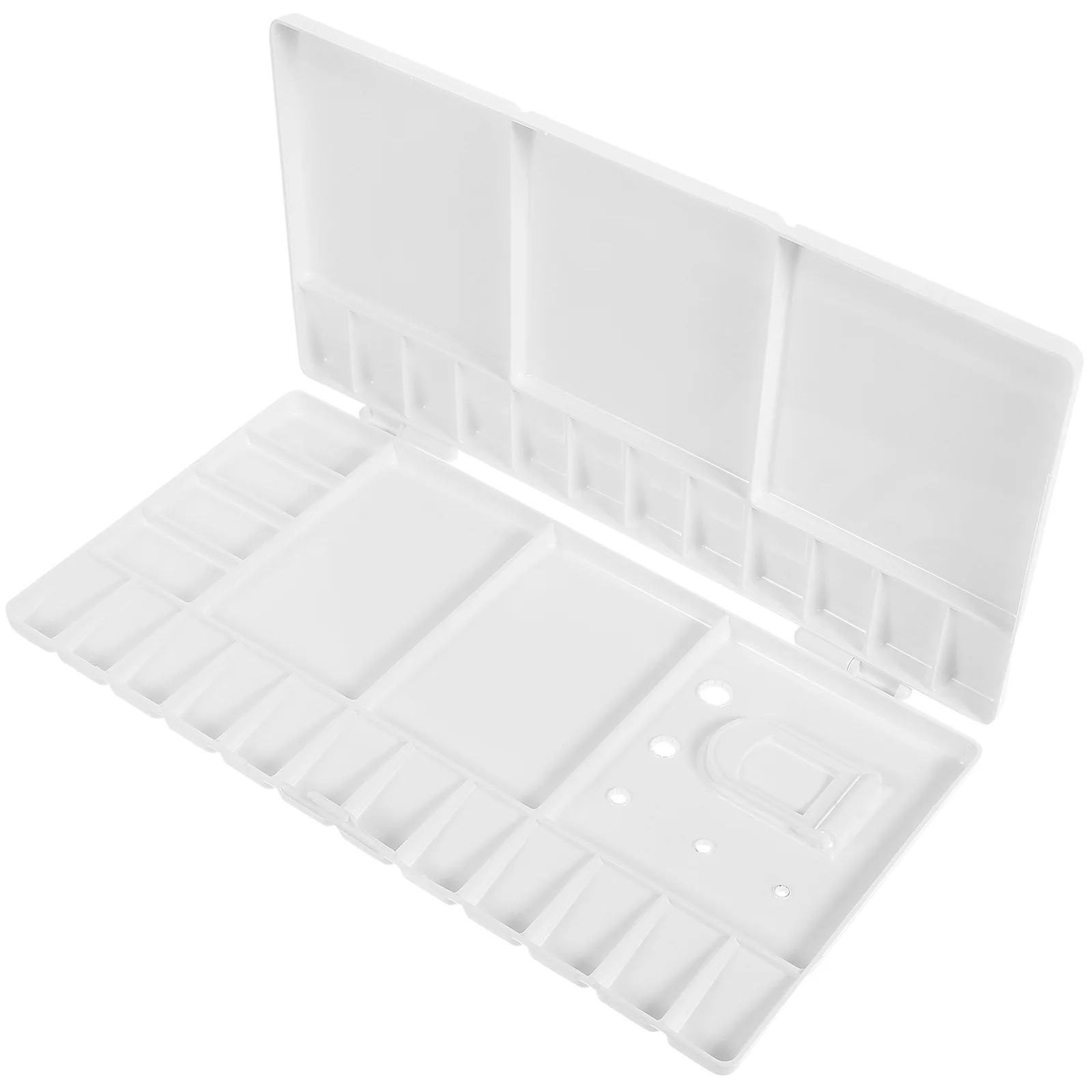 

Plastic Painting Pallet Watercolor Folding Paint Tray with 33 Compartments for Painters Students Studio