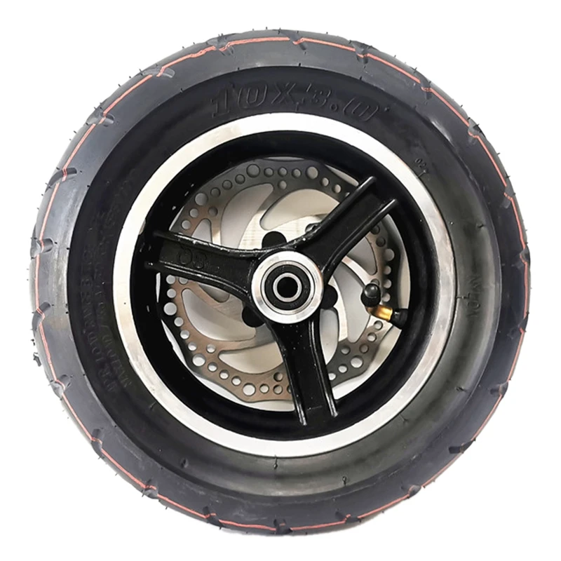 10 Inch Vacuum Tire 10X3.0 Electric Scooter Rear Tire With Wheel Hub Disc Brake Set Scooter Back Tyre