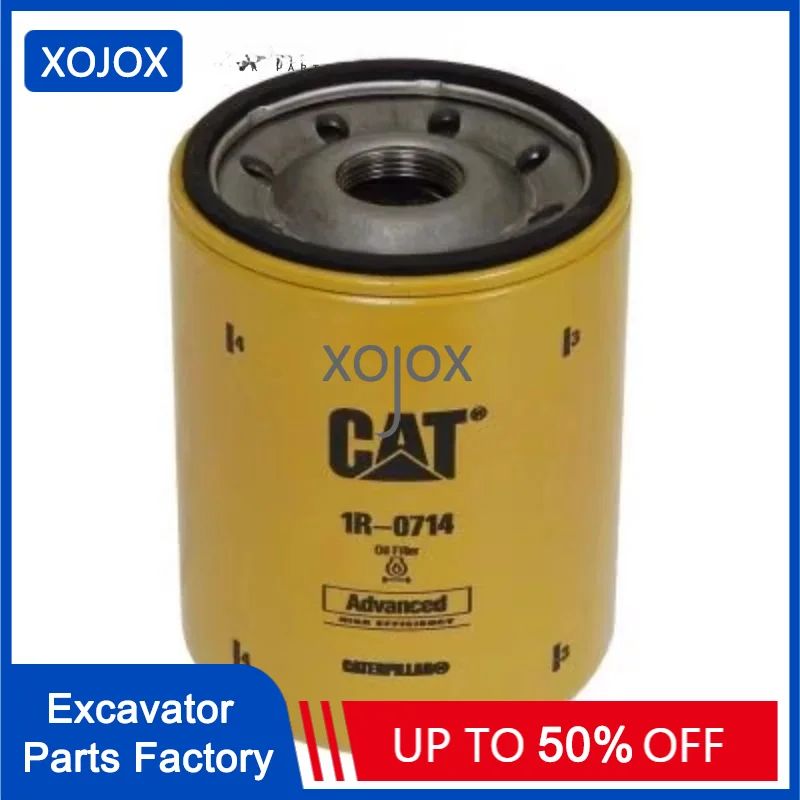 

Оригинальный заводской масляный фильтр XOJOX для гусеницы cat305.5E/307C/307D 1R-0714, аксессуары для экскаватора