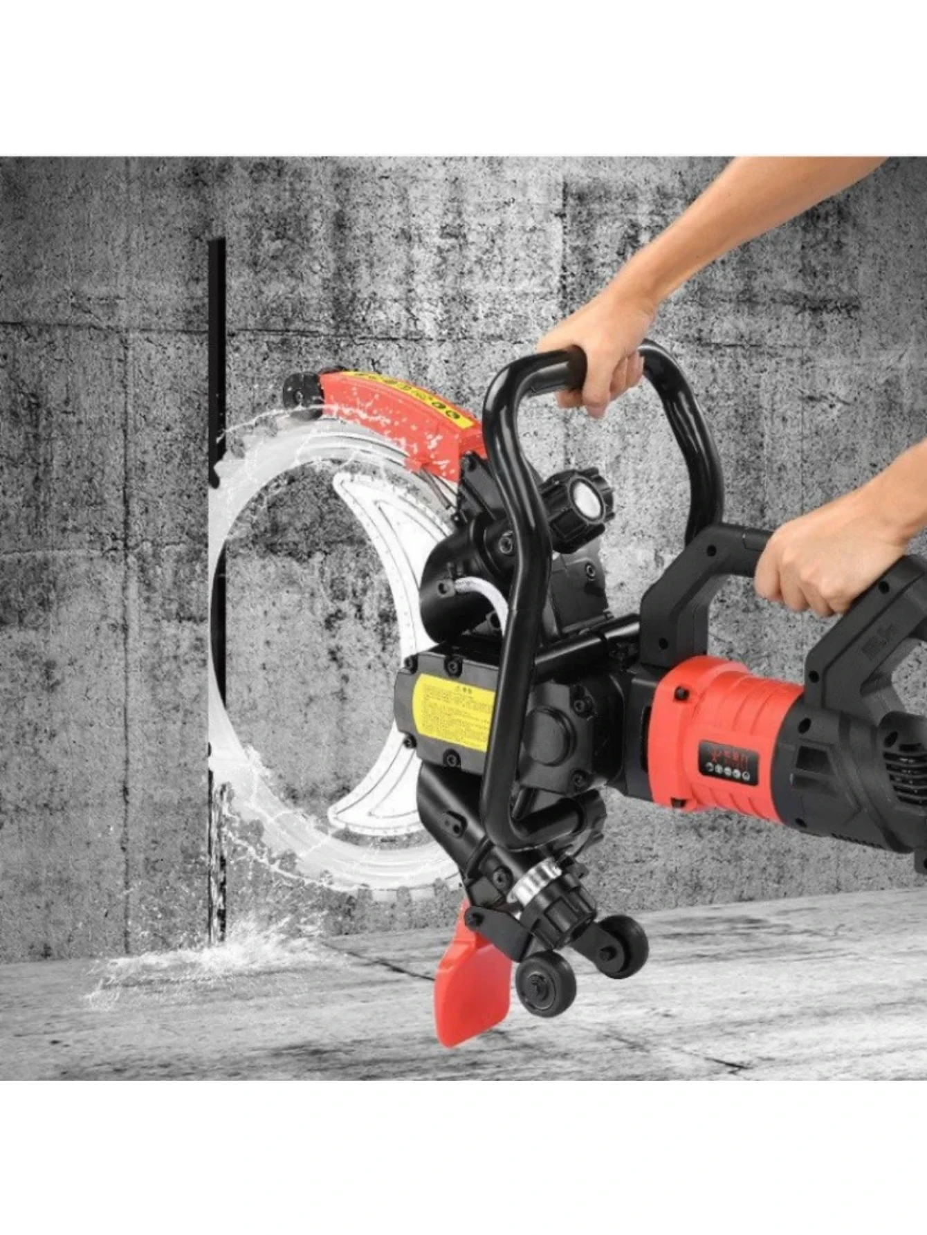 

Электрический резак для бетона, пила для резки стен, влажная пила для резки камня, 30 см, бетонная пила, высокочастотная бесщеточная кольцевая пила