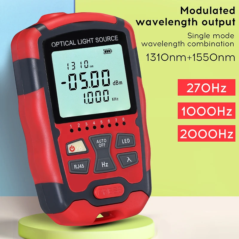 Imagem -02 - Optic Fiber Power Meter Ftth Fiber Cabo Tester e Singlemode Fibra Óptica Fonte de Luz Aua-m1315