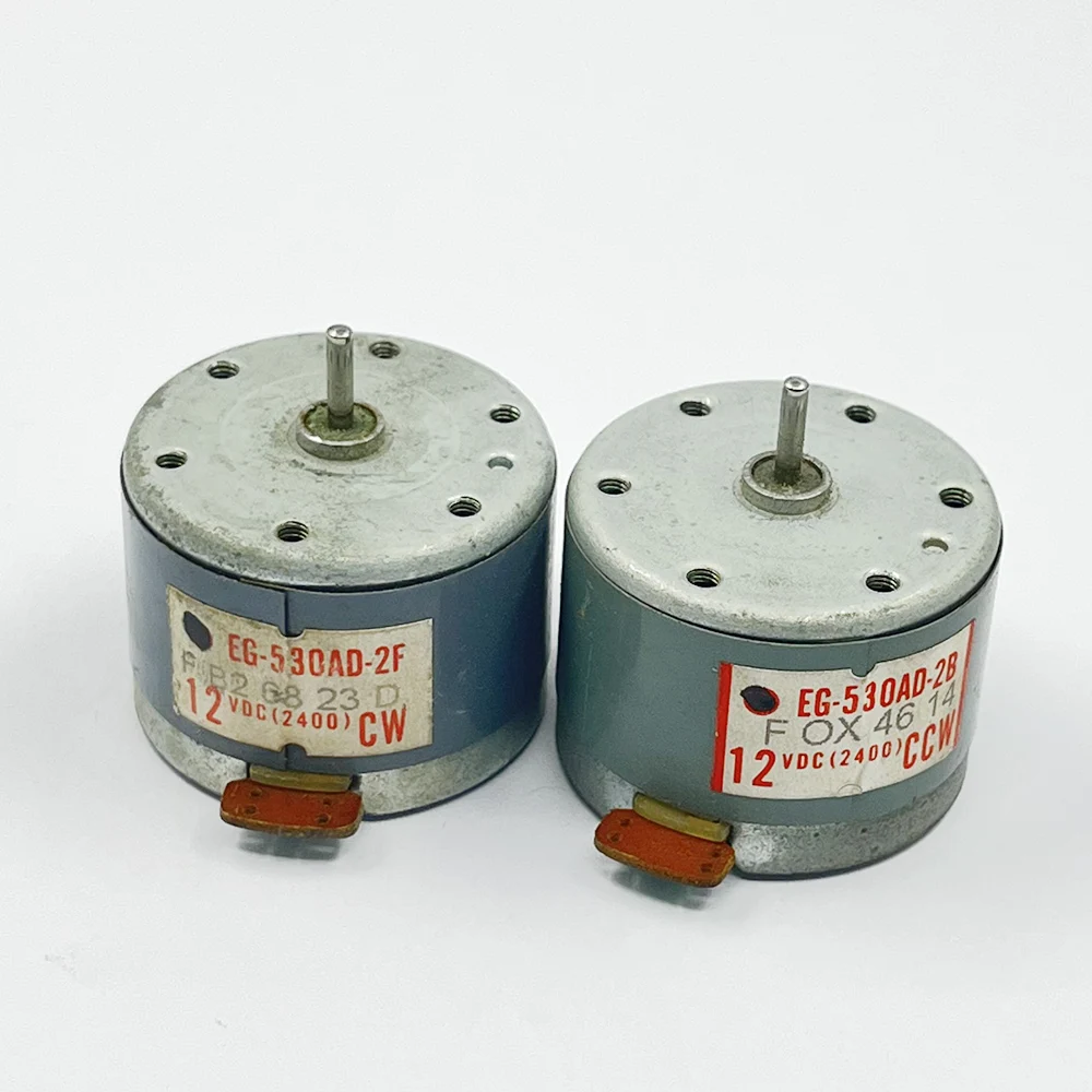 EG-530AD-2B/2F CCW/CW Motor DC 12V 2400RPM Micro Mini 35mm Round Spindle Motor for Capstan Tape Deck Audio Recorder Player