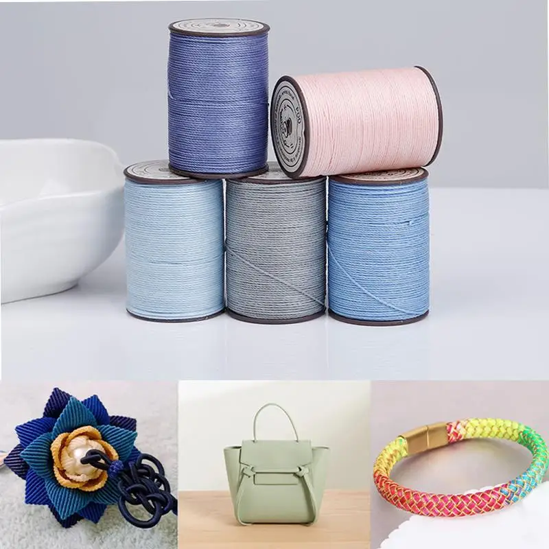 160mm Polyester Waxed Line Leather Craft Sewing Wax Thread Cord 0.35mm Round Leather Sewing Wax Thread DIY Necklace Bracelet