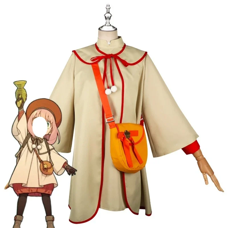 

Movie Spy Cosplay Family Costume Anya Forger Outfits Dress Wig Set with Hat Cartoon Role Play Halloween Party Anime Conventions