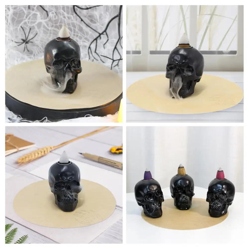 Halloween Themed Jar Halloween Incense Holder Spooky Skull Incense Holder Set for Home Decor Aromatherapy for Halloween