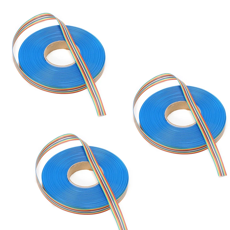 2m 16-poliges Flachband-Verlängerungskabel, Regenbogenkabel, 1,27mm Leiterabstand, Verbindungskabel für Elektronik – Detail 3