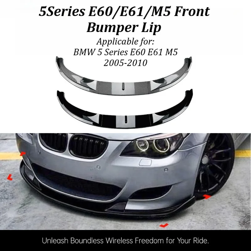 

For BMW 5 Series E60 E61 M5 2005-2010 Front Bumper Lip Spoiler Splitter Body Kit Aerodynamic Modification Accessories Universal