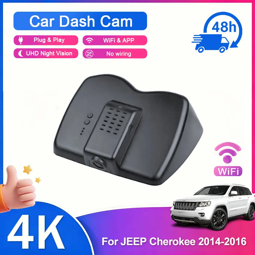 For Jeep Grand Cherokee 2014-2016 Car DVR UHD 2160P Wifi Recorder Dash Cam Camera High Quality Night Vision