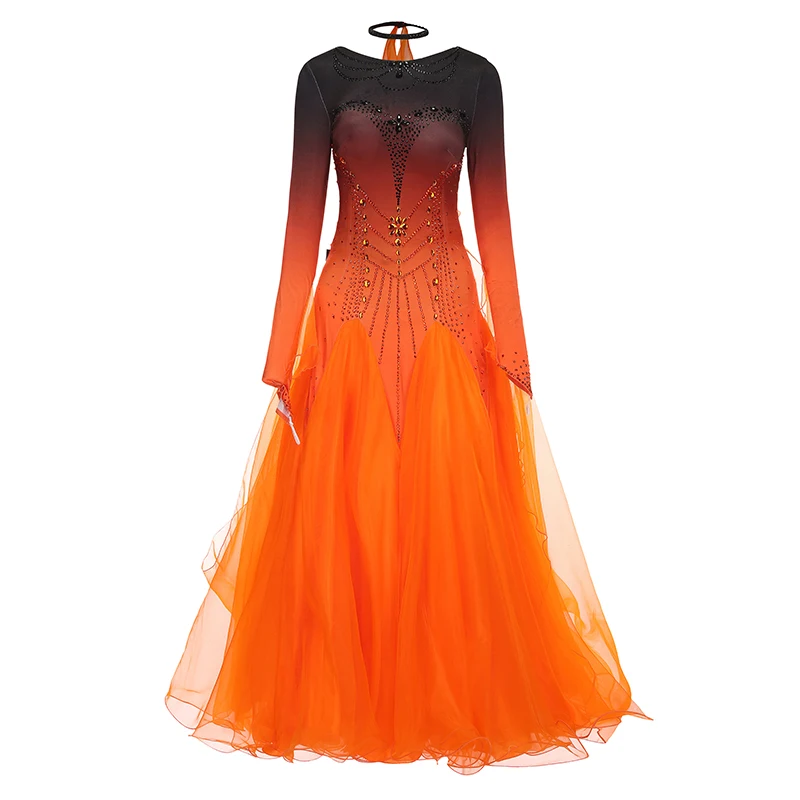 맞춤형 여성 모던 댄스 드레스 왈츠 볼룸 댄스 그랜드 스커트 공연 대회 의상