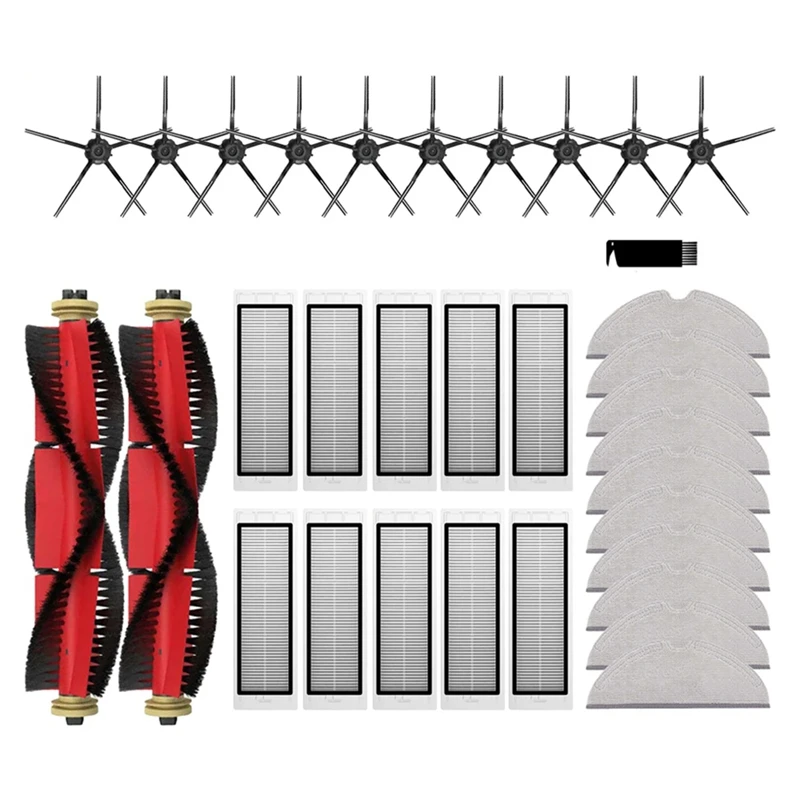 ملحقات ممسحة فلتر فرشاة جانبية دوارة ، ملحقات لـ Roborock ، S5 ، S5 Max ، S6 ، Maxv ، S6 نقية ، E4 ، E5 ، S51 ، S52 ، S55