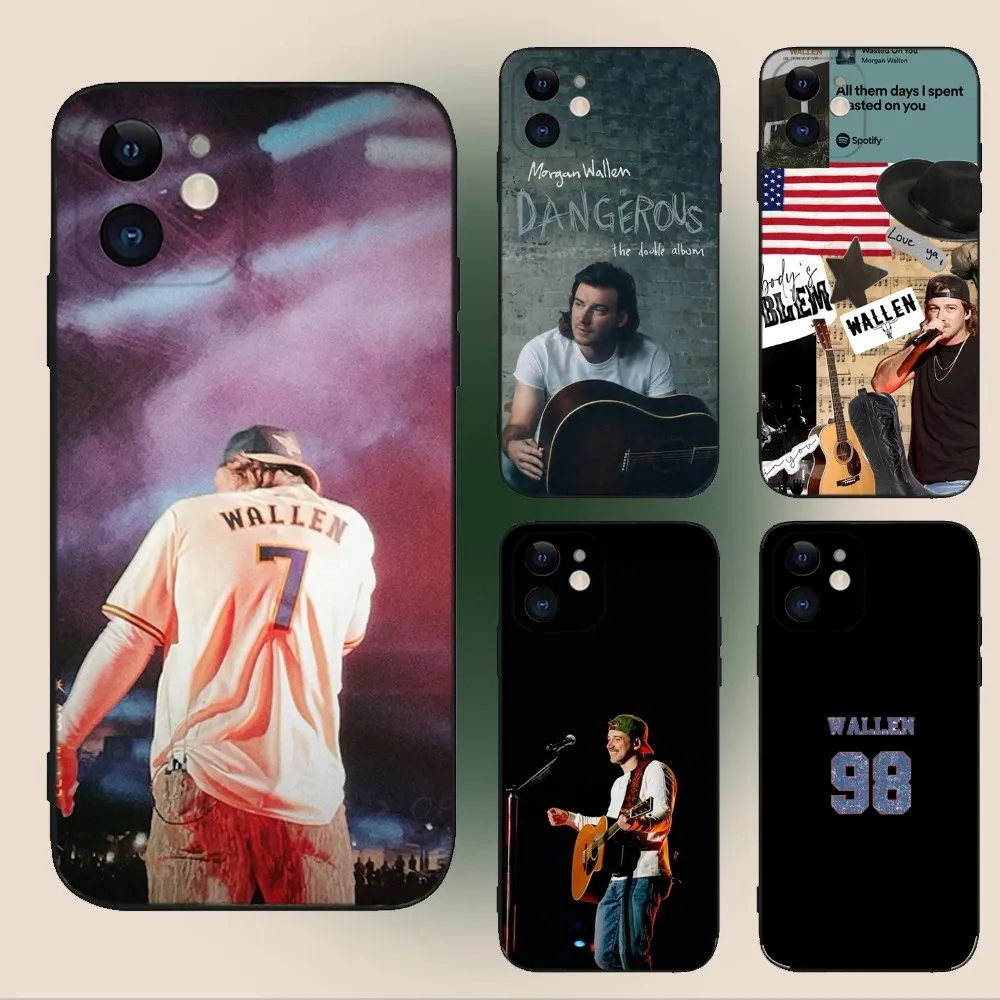 Morgan Wallen I Had Some Help  Phone Case For iPhone 15,14,13,12,11,Plus,Pro Max,XS,X,XR,SE,Mini,8,7 Soft Silicone Black Cover