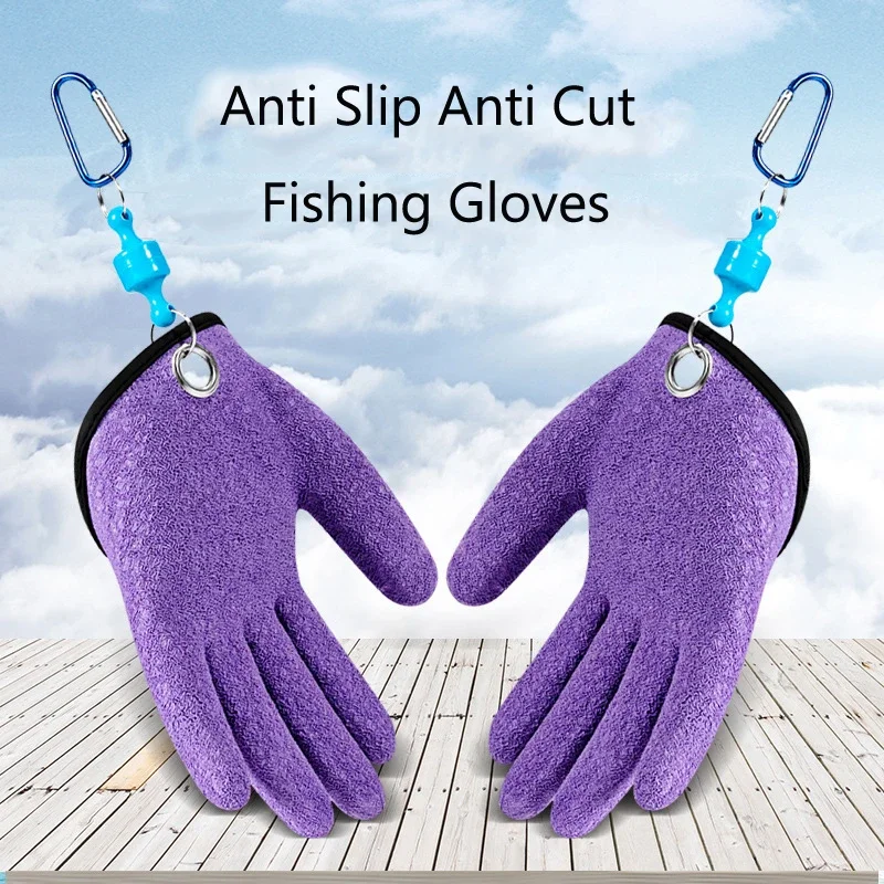 1Pcs Catching Fish Safety Gloves Anti Slip Anti Cut Protect Hand From Puncture Scrapes with Magnet Release Fishing Accesorios