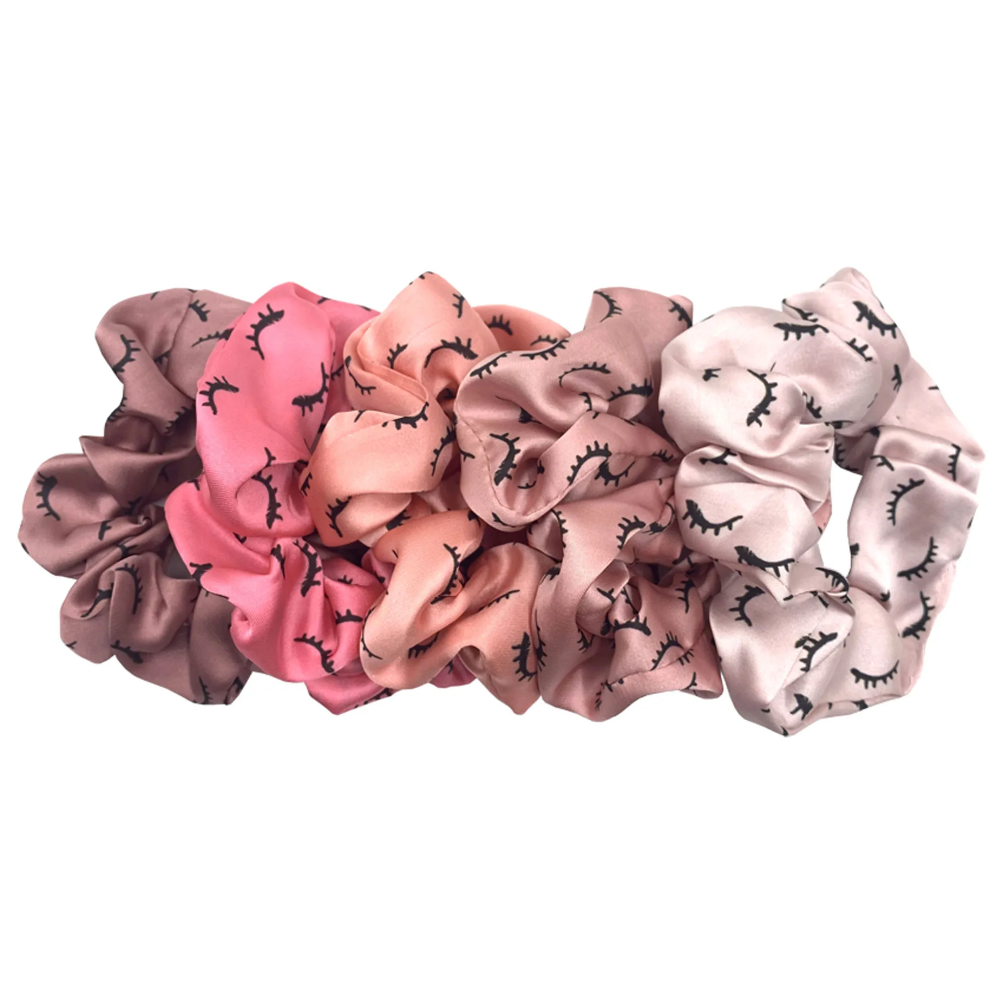 5pcs 14 Colors Eyelash Scrunchies Elastic Hair Band Korean Scrunchy Accessories for Women Girls Ponytail Holder Headwear