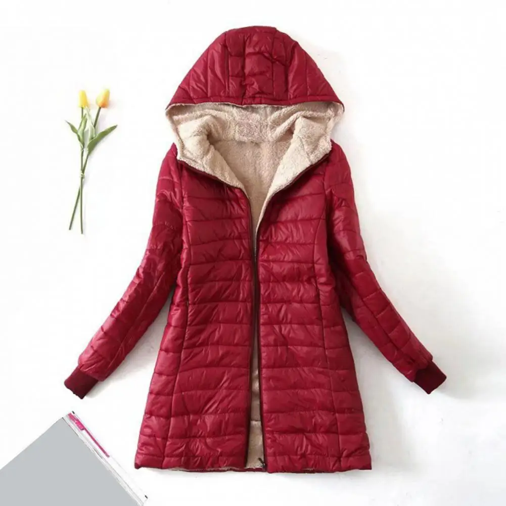 Autumn Winter Mid-length Jacket M-3XL Women Coat Mid-length Jackets Office Ladies Clothes for Outdoor