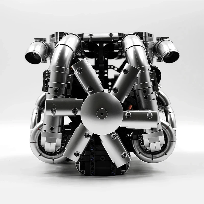 Mold King 10168 Technische De Gemotoriseerde V8 Tmin-turbo Motor Bouwsteen Auto Speelgoed Assemblage Baksteen Model Kid jongen Kerstcadeau