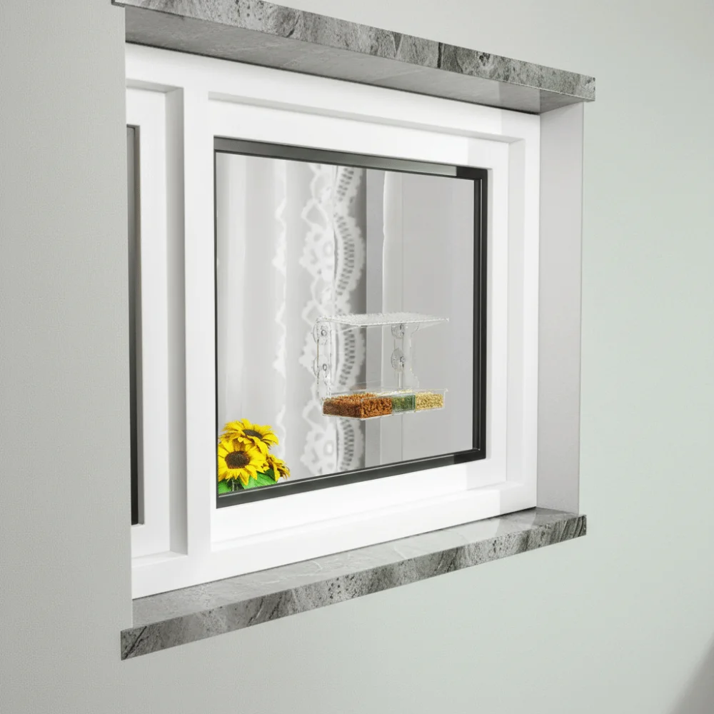 

с прочными присосками, оконные кормушки для птиц, прозрачные, легко чистящиеся, кормушки для диких птиц, устойчивые к атмосферным воздействиям оконные кормушки для птиц