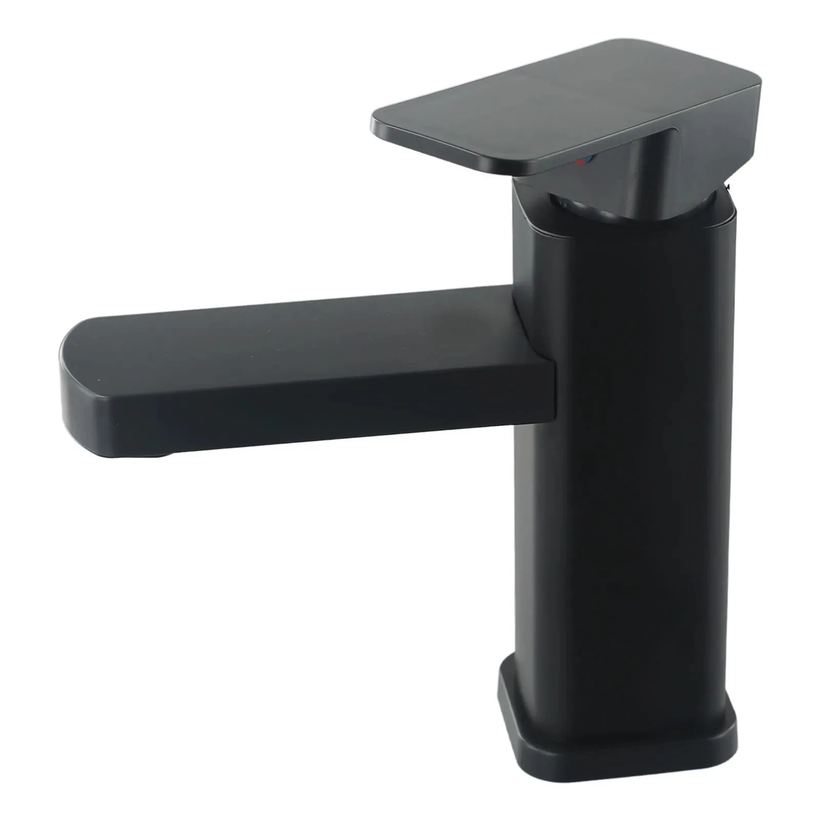 Bathroom Faucet Hot&Cold Mixer Tap Deck Mounted Bathroom Basin Faucets Black Square Washbasin Sink Bathtub Faucet