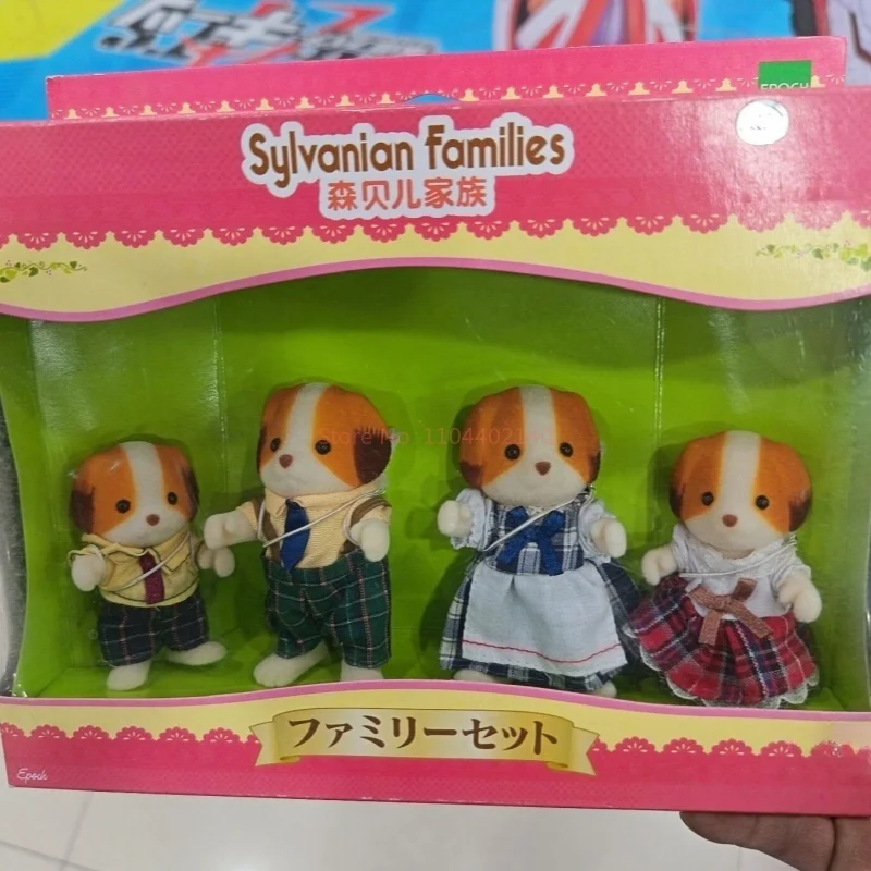 뜨거운 판매 정품 Sylvanian Familie 쉬폰 개 가족 역 보물 Decora Kawaii 인형 액션 Figrues 어린이 생일 선물